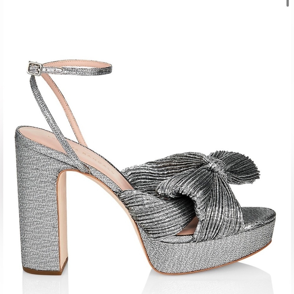 LOEFFLER Randall Natalia Pleated Platform Sandals in size 7